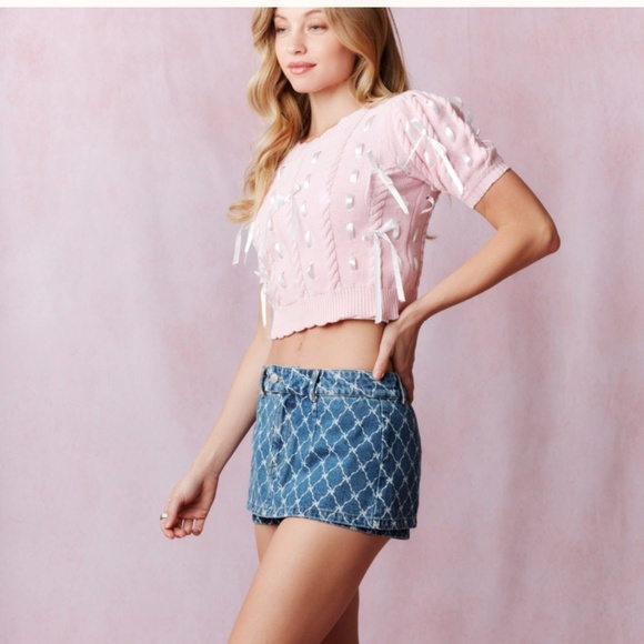 Peach Love California Pink Crop Top - Picture 9 of 9